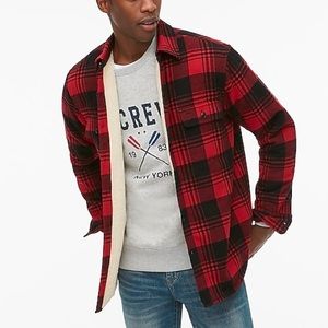 J. Crew Sherpa-lined Flannel shirt-jacket • Men S